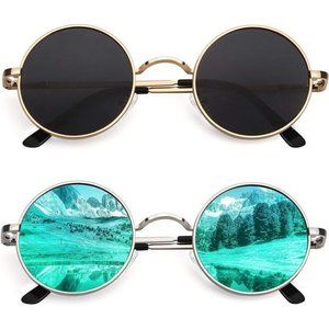Cool Summer Mens or Womens Lennon Style Round Polarized Unisex Sunglasses